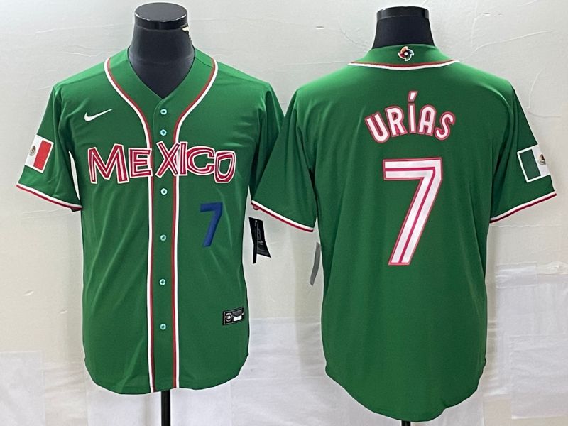 Men 2023 World Cub Mexico #7 Urias Green Nike MLB Jersey23->more jerseys->MLB Jersey